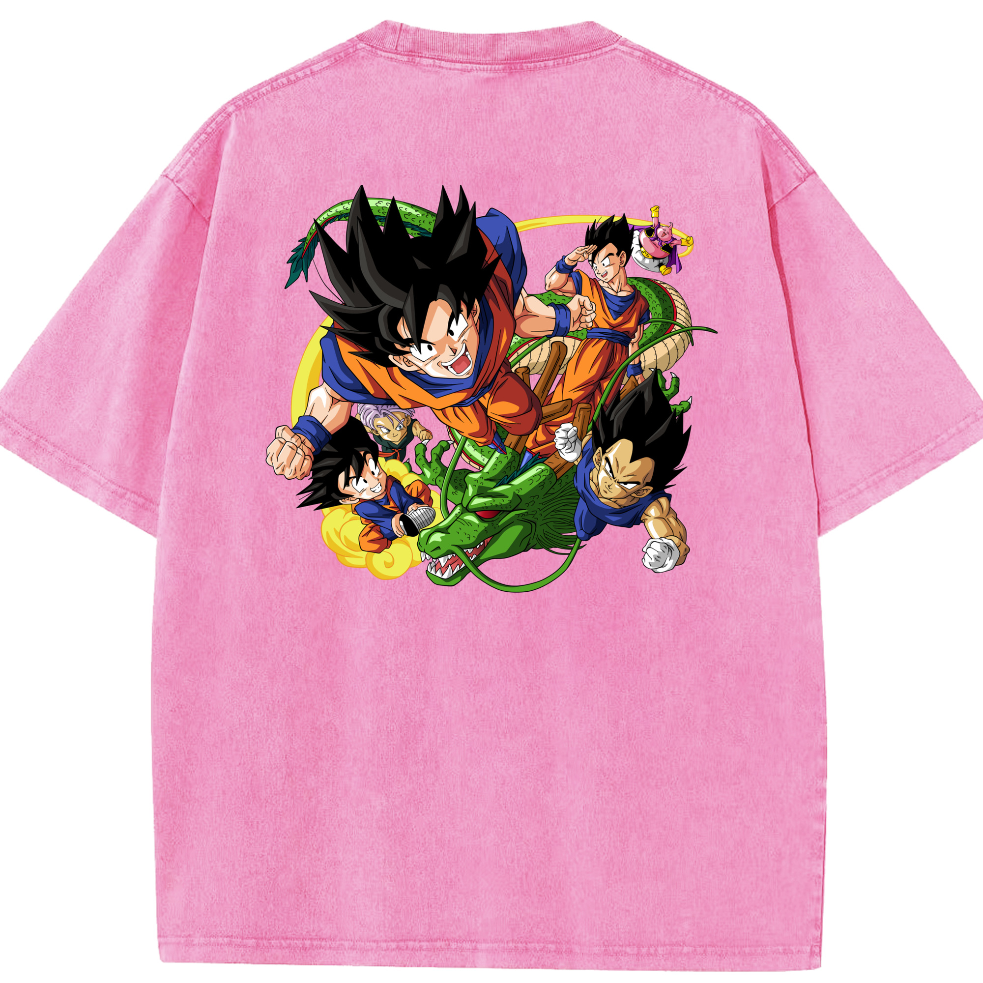 （画像用） ドラゴンボール DRAGON BALL 綿100% ヴィンテージ風 半袖Tシャツ（背面プリント）
